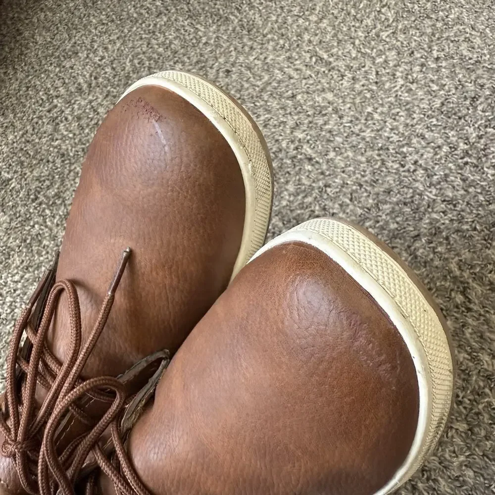 G.H. Bass Sonoma Mens Brown Mid Top Chukkas Boots Size 10 .5 Lace Up